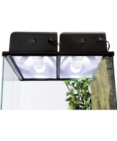 Exo Terra Compact Top - Small Terrarium Cover for 2 Lamps with Reflector (45x9x20cm E27) - Black | International Shipping - Buy Online on GoSupps.com