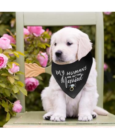 WLLHYF My Humans are Getting Married She Said Yes Dog Bandana Pets Scarf Triangle Bibs Kerchief Set Wedding Photo Prop Decoration Pet Costume Accessories for Dog Lovers Small Medium Large Dogs Cats - Buy Online on GoSupps.com
