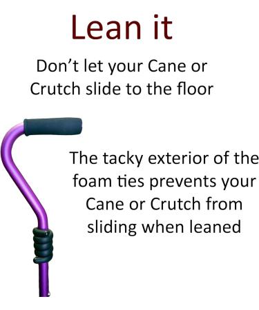 Crutcheze Cane Holder 3 Pack - Holds Canes Within Reach - Walking Stick Holder - Crutches & Cane Accessories - Reacher Grabber Holder - Walker Accessory - Buy Online on GoSupps.com