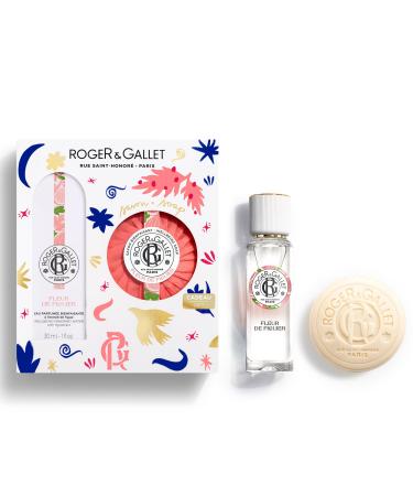 ROGER & GALLET | Fleur de Figuier Gift Set | 1 fl oz Wellbeing Fragrant Water | 3.5 oz Perfumed Soap | Limited Edition