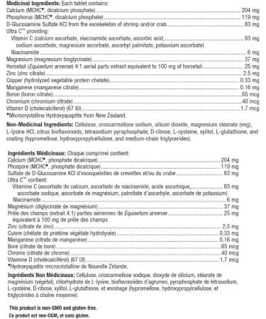Metagenics - Bone Builder Active - Bone Support with Calcium Magnesium Vitamin C Phosphorus D-Glucosamine Sulfate KCl and More - 180 Tablets - Buy Online on GoSupps.com