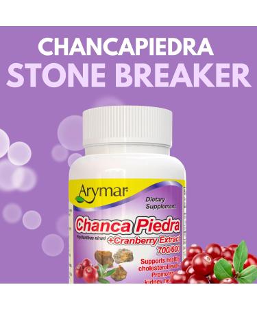 Arymar Chanca Piedra with Cranberry Herbal Support for Urinary Wellness & Kidney Function (60 Capsules) 60 Count (Pack of 1) - Buy Online on GoSupps.com