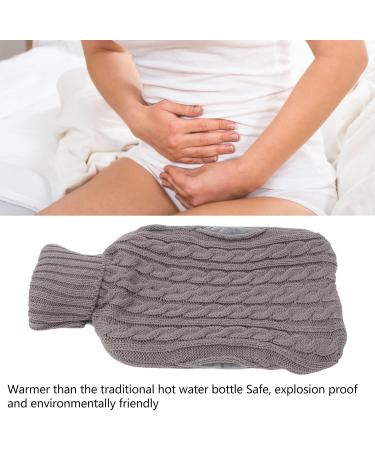Classic Hot Water Bottle & Foot Warmer - Cozy Knitted Gray Cover for Winter | International Shipping - Buy Online on GoSupps.com