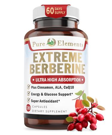 Extreme Berberine Plus with ALA Coq10 Turmeric Cinnamon Bitter Melon banaba Leaf Korean Panax Royal Jelly and Other 21 Herbs for Healthy Blood Sugar and Overall Health and Immunity
