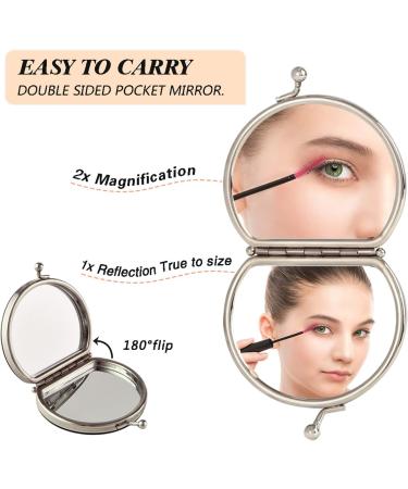 JHKKU Zebra Print Portable Folding Travel Makeup Mirror - Double Sided Compact Magnifying Mirror - Buy Online on GoSupps.com