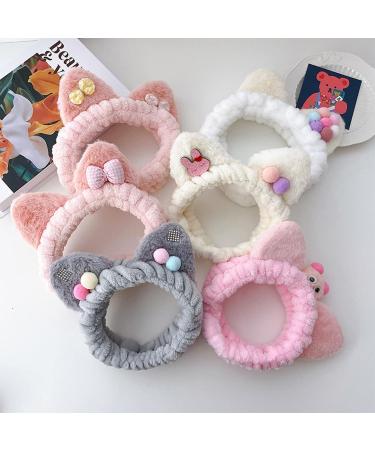 CAZSTYK Headband Plush r Cat Ears Headbands Makeup Hairband -slip Kitten Ear r Head Wrap Elastic Headbands 5 - Buy Online on GoSupps.com