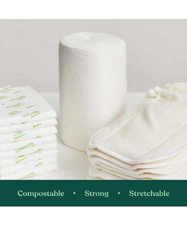 Naturally Natures Bamboo Disposable Diaper Liners (6PK) - 600 Sheets, Gentle, Soft, Biodegradable, Chlorine & Dye-Free - Buy Online on GoSupps.com