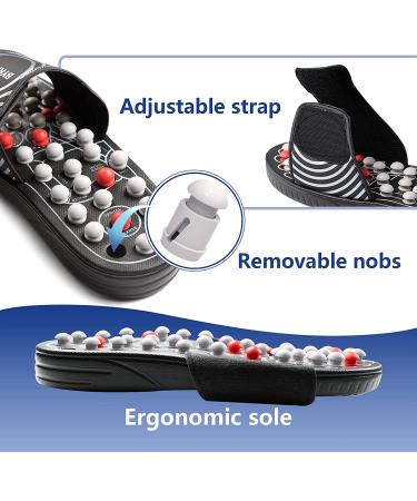 BYRIVER Tension Relief Foot Massager Sandals - Holistic Foot Care for Men & Women - Black Spring Slippers (02XL) - Buy Online on GoSupps.com