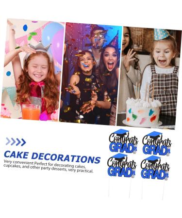 DECHOUS 4pcs Graduation Row Graduation Dessert Toppers Grad Picks Appetizer Dessert Picks Class of 2023 Graduation Toppers Graduation Decorations Class of 2023 The Draft Blue 17X13.5CM - Buy Online on GoSupps.com