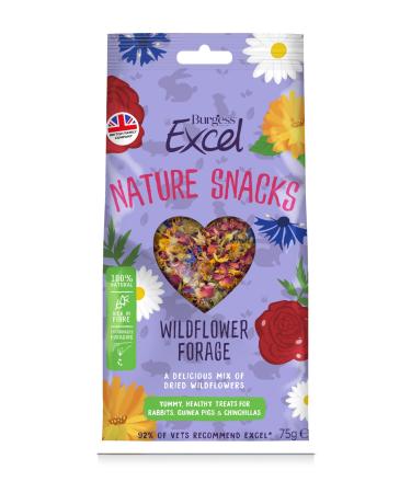 Burgess Excel Wildflower Forage for rabbits guinea pigs and chinchillas 75g Wildflower 75 g (Pack of 1) - Buy Online on GoSupps.com