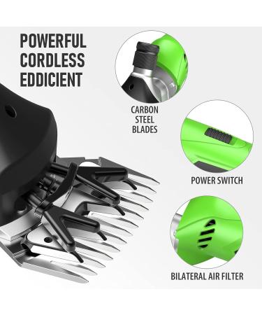 thickvalley Cordless Sheep Shears 2500R/MIN Rechargeable Electric Wool Shears with 2 Lithium Batteries and Spare Blades Sheep Shears Grooming Tolls for Shaving Fur Wool in Sheep Goats Cattle Red - Buy Online on GoSupps.com