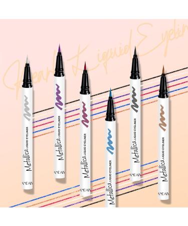 Waterproof Glitter Liquid Colored Eyeliner Colorful Eye Liners for Women Waterproof Smudge Proof Eyeliner Pen Personalized Highlight Makeup 02 - Buy Online on GoSupps.com