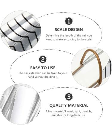 Lurrose 1 Set Nail extension Nail Art Tips Extension Forms Acrylic Nail Art Tips Extension Guide labeling stickers nail art forms label sticker nail forms care nail stickers aluminum paper - Buy Online on GoSupps.com