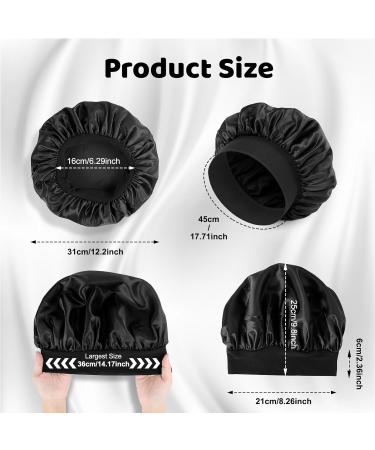 Romon Satin Hair Hood - 2 Pack Adjustable Silk Sleeping Caps & Bonnet for Women & Girls | Soft Padding Night Sleep Hats - Buy Online on GoSupps.com