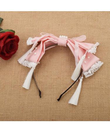 GRACEART Lolita Big Bowknot Lace Hairband Headband Pink - Buy Online on GoSupps.com