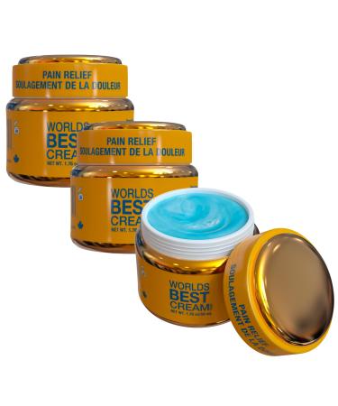 Worlds Best Cream Natural Arthritis Pain Relief Cream using the Power of Copper (50 ml Jar - 3Pack)