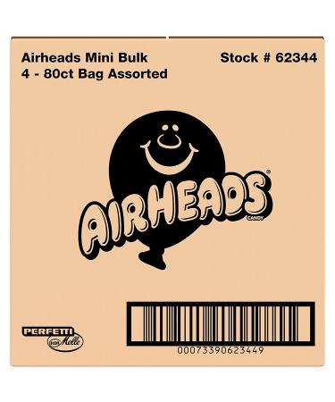 Airheads Candy Mini Bars  Assorted Fruit Flavors  Individually Wrapped  Non Melting  Party  Pantry 80ct Bag  Box of 4 Bags 80 Count (Pack of 4) - Buy Online on GoSupps.com