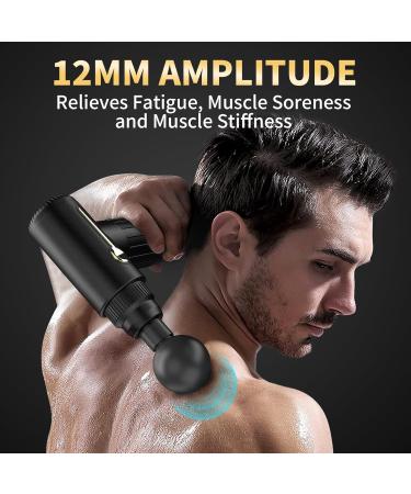 Deep Tissue Massager Gun - Portable Electric Percussion Muscle Relief for Athletes | Handheld Back Pain Massage Device (Black) - Buy Online on GoSupps.com