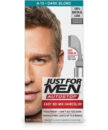Just for Men AutoStop Dark Blond Hair Color A-15 - 1.2 oz | Easy Hair Dye for Men - Buy Online on GoSupps.com