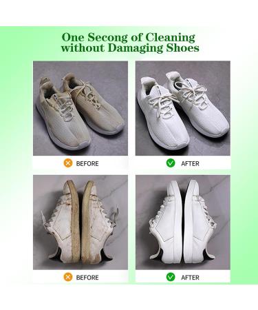 Kinwodon White Shoe Cleaning Cream White Trainer Cleaner with Sponge All Purpose Shoe Whitener for Trainers Sneaker Stain Removal Cream Paste for Shoes Clothes Sofa Cleaning - Buy Online on GoSupps.com
