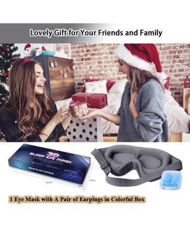 3D Eye Mask for Lash Extensions - Light Blocking Contoured Sleep Mask for Men & Women | Adjustable Strap for Yoga & Travel (Gray - Buy Online on GoSupps.com