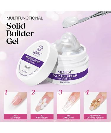  MIZHSE MIZHSE 2-Pack of 3D Clear and Pearly White Gel for Nail Art Strong Builder Gel Nail Glue for Tips and Extensions 15g - Buy Online on GoSupps.com