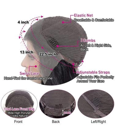 10 Inch Bob Wig Human Hair - 13x4 Lace Frontal Wig for Black Women | Pre Plucked, 150% Density, Natural Color - HD Transparent - Buy Online on GoSupps.com