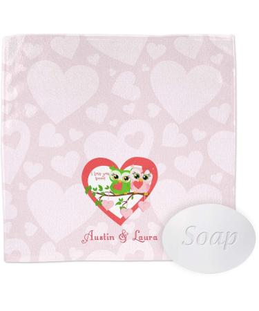 YouCustomizeIt Personalized Valentine Owls Washcloth