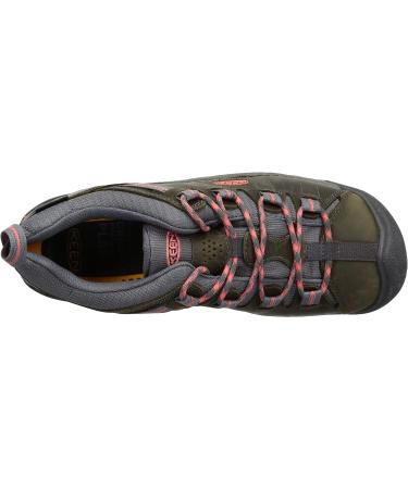 KEEN Women's Targhee 2 Low Waterproof Hiking Shoes 8.5 - Magnet/Coral - Buy Online on GoSupps.com