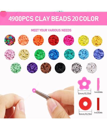 LZOUOWO 5300 Clay Beads Bracelet Making Kit for Girls 8-12 | Smiley Face, Heishi, Letter Beads Set - 5300pcs - Buy Online on GoSupps.com