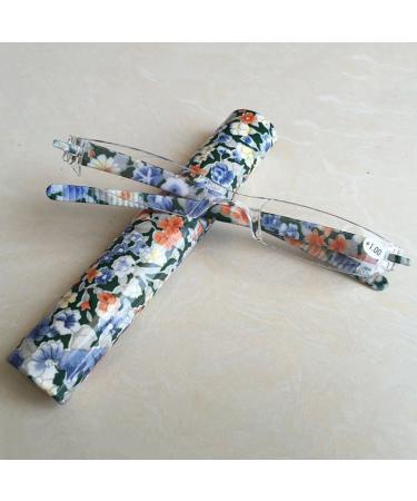 Reading glasses with floral pattern strengths +1.00 to +3.00