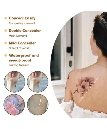 0.7oz Waterproof Tattoo Cover Cream for Scar & Birthmark - Dark Color - Buy Online on GoSupps.com