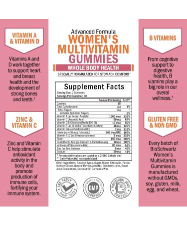 BioSchwartz Women's Multivitamin Gummies - Advanced Formula, 60 Count - Buy Online on GoSupps.com