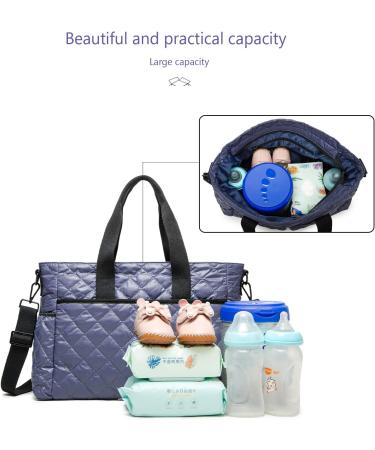 ROYAL FAIR Purple Nappy Changing Bag for Mom and Dad - Portable Maternity Diaper Bag with Pram Clips and Travel Tote Bag - Medium Size 40x28x12.8 CM - Buy Online on GoSupps.com
