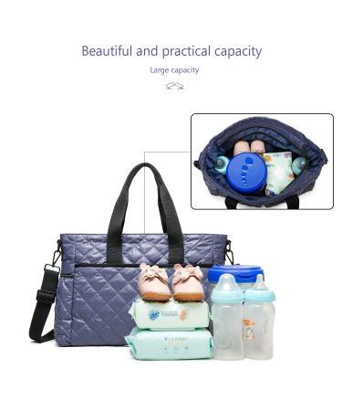 Royalfair Baby Diaper Pocket - Small Travel Messenger Bag with Insulating Bag & Hook (40x28x12.8 cm Violet) | Best International Shipping - Buy Online on GoSupps.com