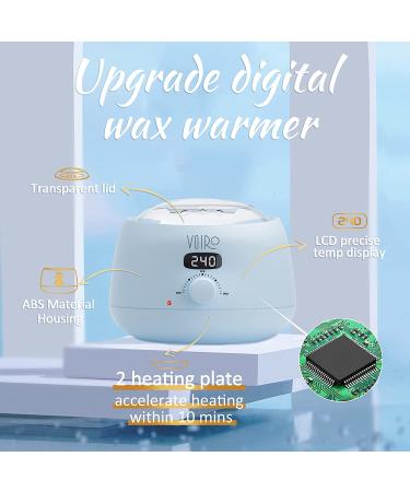 Waxing Kit for Women - VOIRO Digital Wax Warmer Kit with Hard Wax Beads - Ideal for Full Body Hair Removal, Including Eyebrow, Bikini, Brazilian, Face, Leg, and Armpit - Pink - Buy Online on GoSupps.com