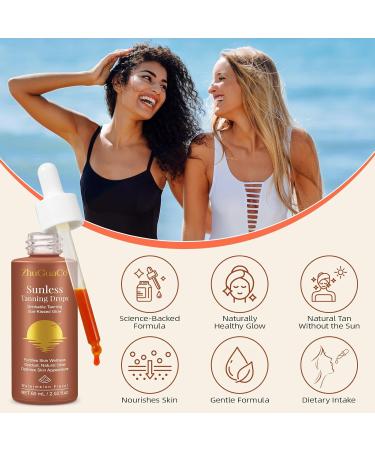 CLFJLXYX Tanning drops to drink 2025 selftanning drops for sunless tanning improve natural complexion melanin boost without sun damage for all skin types 60ml - Buy Online on GoSupps.com
