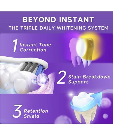 Purple Toothpaste for Ultra Teeth Whitening Peroxide Free & Fluoride Free Enamel-Safe for Sensitive Teeth Instant Brightening 24-Hour Stain Defense Fresh Mint 1 Pack 3.88 oz 3.88 Ounce (Pack of 1) - Buy Online on GoSupps.com