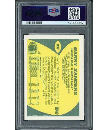 Barry Sanders 1989 Topps Traded Football Rookie Card RC #83T PSA 9 Graded - Rare Collectible - Buy Online on GoSupps.com