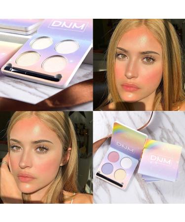 Allbesta 4 Colors Highlighter Chameleon Eyeshadow Palette - Pressed Powder High-Gloss Matte & Glitter Make-Up Set with Brush - International Shipping Available - Buy Online on GoSupps.com