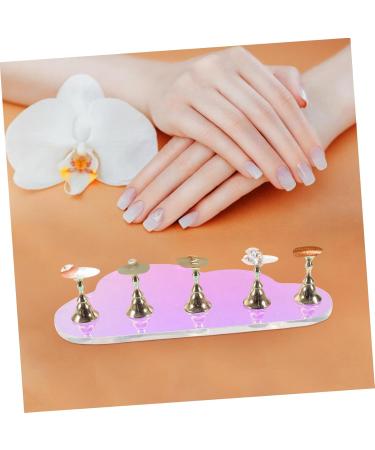 FOMIYES 1 Set Nail Tools Fake Nails Display Holder Nail Stand for Press on Nails Press on Nails Display Holder Press on Nails Stand with Base Nail Display Stand Acrylic Aurora Symphony - Buy Online on GoSupps.com