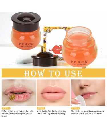 Lip Lip Sleeping Lip Scrubs Exfoliator Moisturizer Repairs Dry Lips Treatment Peach Moisture Lip Care Scrub Peach Lip Sleeping Balm 0.4oz - Buy Online on GoSupps.com