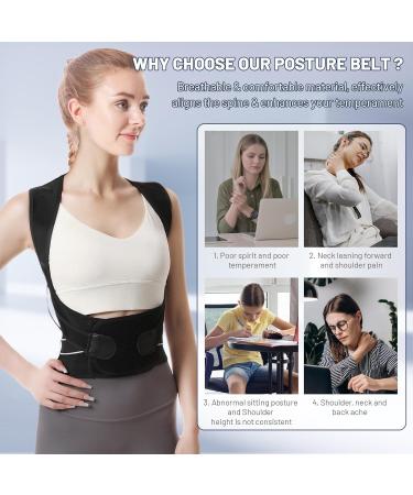 Opakawpop Adjustable Back Posture Belt | Breathable Back Support Brace | Posture Corrector for Men and Women | XXL Size - Buy Online on GoSupps.com