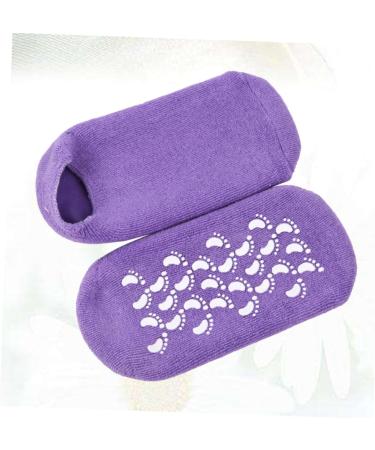 Healeved 1 Pair Cotton Sock Silicone Moisturizing Socks Womens Block Heels Dress Shoes for Women Heels Socks Cracked Heels Socks Womens+Pumps Purple Gel Spa Miss - Buy Online on GoSupps.com