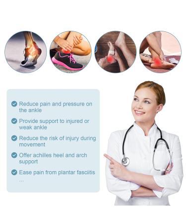 Adjustable Ankle Brace & Drop Foot Brace for Plantar Fasciitis Relief - Compression Socks for Injury Recovery & Joint Pain - Buy Online on GoSupps.com