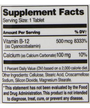 21st Century B-12 500 mcg - 110 Tablets | Energy & Wellness Boost - Buy Online on GoSupps.com