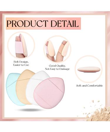 Mini Powder Puff 72 Pack Finger Makeup Sponge Soft Beauty Blender Cushion Puff for Foundation Concealer Eyeshadow Setting Powder Repair Cream Cosmetic Tool (Pink Nude Blue White) - Buy Online on GoSupps.com