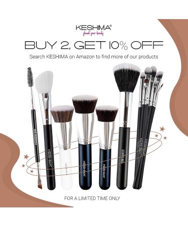 Keshima Flat Top Kabuki Foundation Brush - Premium Brush for Liquid, Cream & Powder Makeup - Buffing, Blending, Face Brush (Regular Size, White) - Buy Online on GoSupps.com