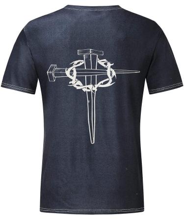Men's Novelty Christian Cross Print T-Shirt - White XL - Buy Online on GoSupps.com