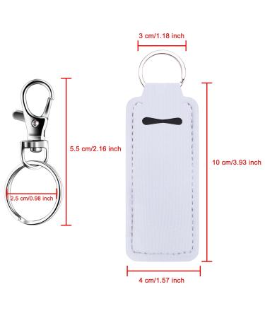 Duufin 24-Piece Chapstick Keychain Holder Set | Lip Balm & Lipstick Holders with Metal Clip Cords - Pure White | Ideal for Purses & Backpacks - International Shipping Available - Buy Online on GoSupps.com